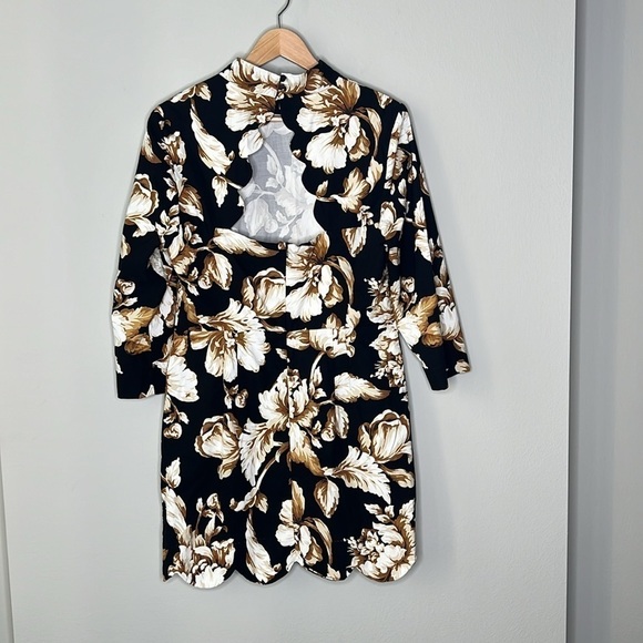 Maeve Anthropologie Mock Neck Stretch Shift Mini Dress Size 14 NWOT - Picture 8 of 9